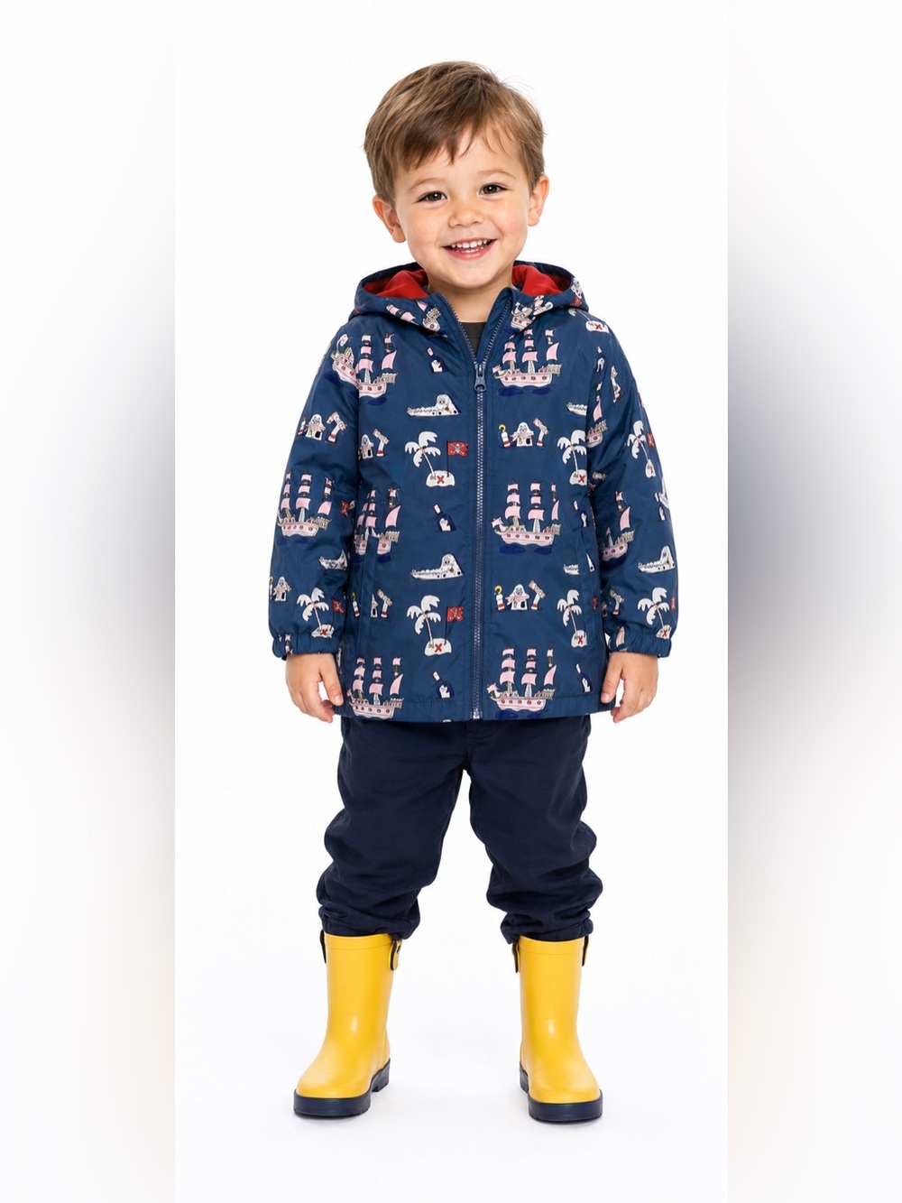 HOLLY & BEAU KID COLOR CHANGING RAINCOAT BRITISH DESIGNED POCKETS AGE 2 92-98 cm